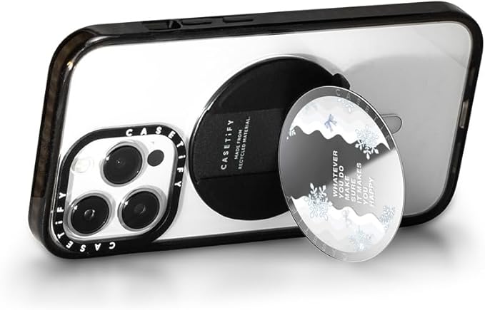 CASETiFY Snappy Grip Stand Compatible with Magsafe - First Snow - Silver Mirror