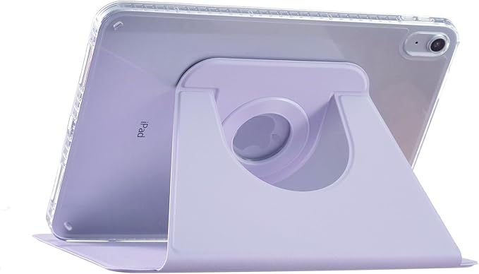 iPad 11 (11'') A16 2025/ iPad 10 (10.9'') 2022 Case DMaos Magnetic Detachable Smart Cover 360 Rotation Foldable Stand - Lavender