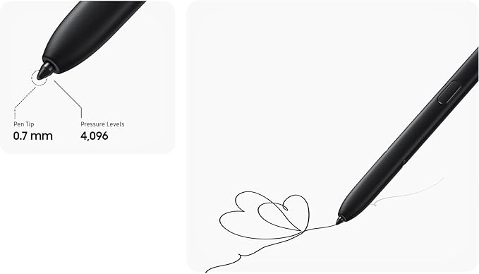 S22 Ultra S Pen (with-Bluetooth) Replacement for Samsung Galaxy S22 Ultra Stylus Pen (4096 Pressure Levels) + Replacement Tips/Nibs (Black)