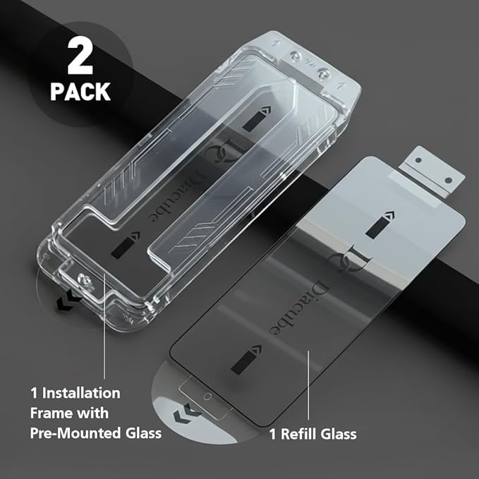 2 PACK Privacy Screen Protector for Samsung Galaxy S25/Galaxy S24 [27° Anti-Spy] 9H Hardness Shatterproof Tempered Glass [Auto Dust Removal Installation] Fingerprint ID Unlock Bubble Free Case-Frien