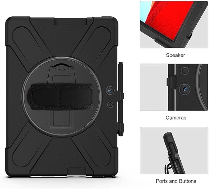 SaharaCase Protection Hand Strap Series Case for Microsoft Surface Pro X 2021 Black (TB00179)