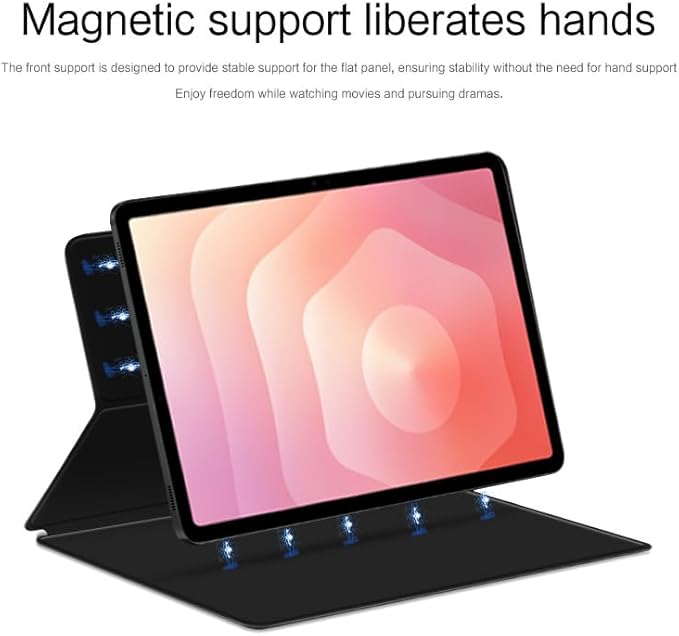 Magnetic Case for Galaxy Tab S11 2025 11 Inch with S-Pen Holder Lightweight and Slim Magnetic Stand Case with Auto Sleep/Wake for Samsung Tab S11 5G SM-X736B/ SM-X730 Black