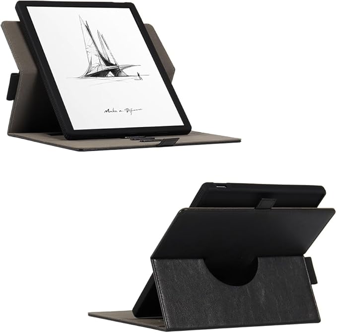 13.3-inch Tablet Protective Case Suitable Fro BOOX Note Max E-Book Reader T13C Silicone Tab X C with Tablet Light and Thin Four Corner Protective e-Paper Book with Pen Slot 360 Degree Rotation