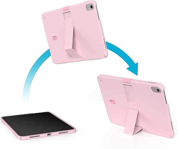 Speck iPad 10.9 Inch Tablet Case and Stand - Scratch Resistant Drop Protection &amp Quick Release Kickstand - for iPad 10th Gen 2022 - StandyShell Soft Lilac/Hydrangea Purple/Kinder Pink