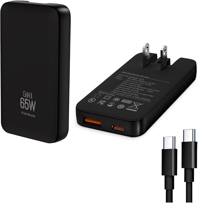 Black with charging cable