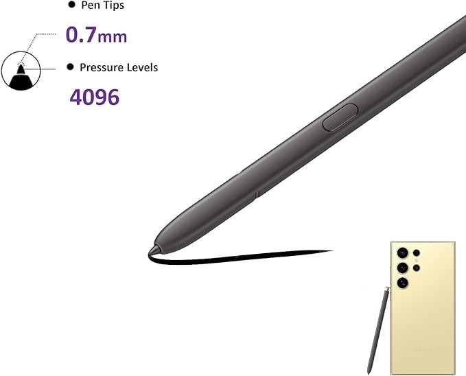 S24 Ultra S Pen for Samsung Galaxy S24 Ultra S Pen Replacement EJ-PS928BYEGUS US Version for Galaxy S24 Ultra Stylus Pen withBluetoothYellow Gold