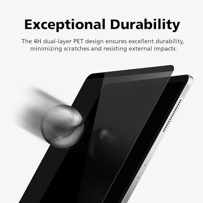 Magnetic &amp Nano Adsorption 360° 4-Way Privacy Screen Protector for Samsung Galaxy Tab S10 Plus/S9 Plus/S9 FE Plus 12.4 inch | Detachable Anti-Spy Anti-Fingerprint | Works in Both Landscape &amp