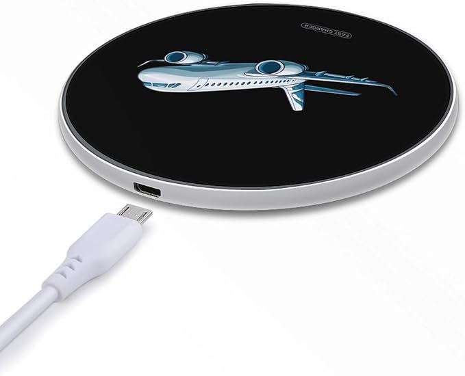 Airplane Plane Wireless Charger Anti-Slip Wireless Charging Pad Slim Charger Mat for Men Women
