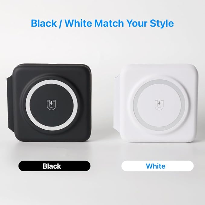 Wireless Charging Station 3 in 1 Foldable Magnetic 15W Travel Multiple Devices Fast Charger for iPhone 16/15/14/13/12 Series AirPods 3/2/Pro/Pro2 iWatch (White)