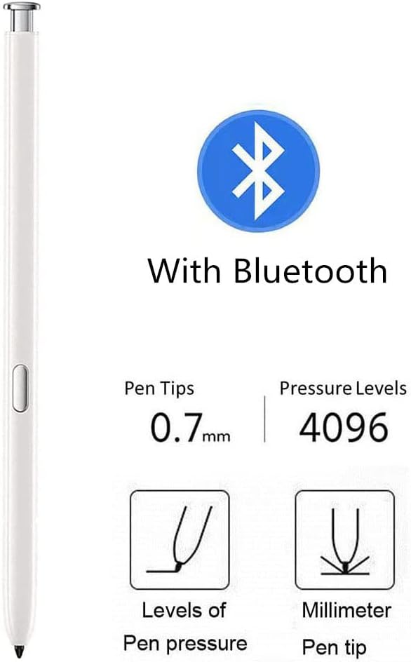 Note 20 S Pen (WithBluetooth) Replacement for Samsung Galaxy Note 20 Note 20 Ultra 5G Stylus Touch S Pen with Tips/Nibs (White)