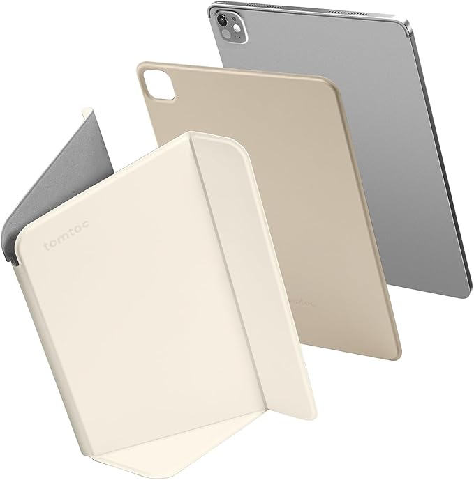 tomtoc iPad Pro Detachable Folio Case for 2024 13 Inch iPad Pro M4 Separable Slim Protective Panel &amp 4-Modes with Ultra-Light Fiberglass Material Support Apple Pencil Pro &amp Auto Wake/Sleep