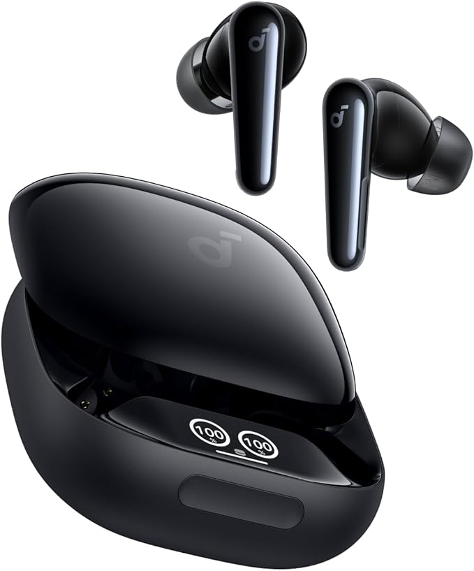 Soundcore Liberty 4 Pro by Anker Noise Cancelling Wireless Earbuds 7-Sensor and Real-Time Adaptive Noise Cancelling 2× Faster Charging Studio-Level Hi-Fi Music Clear Calls with 6 Mics and AI