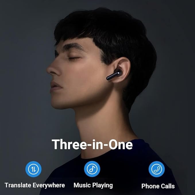 Timekettle M3 Language Translator Earbuds Two-Way Translator Device with APP for 40 Languages Online Voice Translator for Exploring Expat Life Freely Compatible with iOS Android (Online Version)