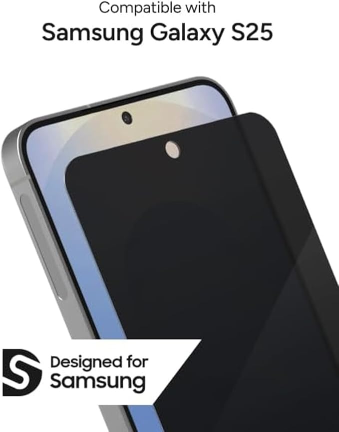 ZAGG Fusion Privacy Anti-Glare Samsung Galaxy S25 Ultra Screen Protector - Flexible Hybrid Polymer Matte Finish 2-Way Privacy Filter Recycled Materials InvisibleShield Easy Application