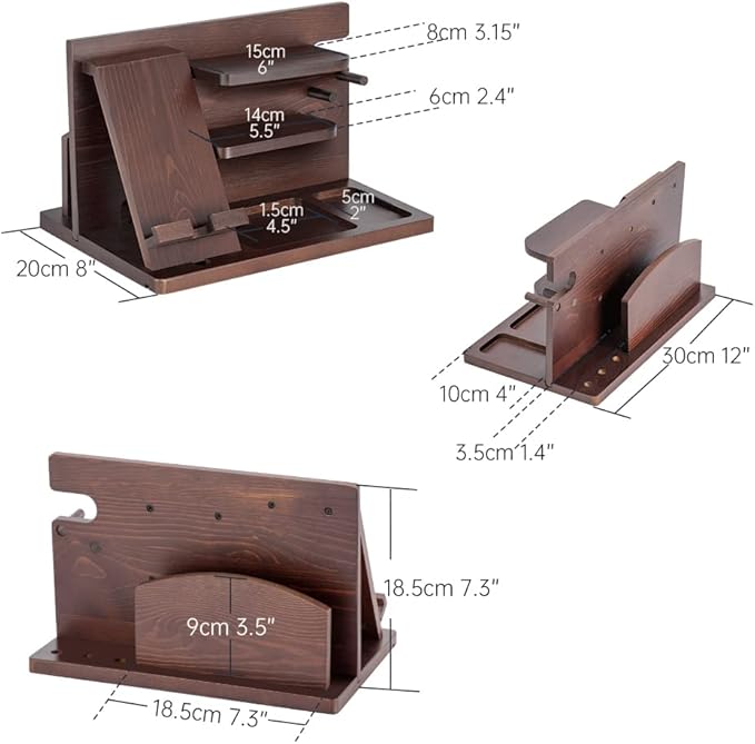 Gifts for Men Bedside Organiser Wood Phone Docking Station Dad Birthday Gifts for Him Nightstand Key Wallet Watch Stand Mens Gifts for Xmas Presents for Dad Husband Boyfriend Anniversary &amp Christm