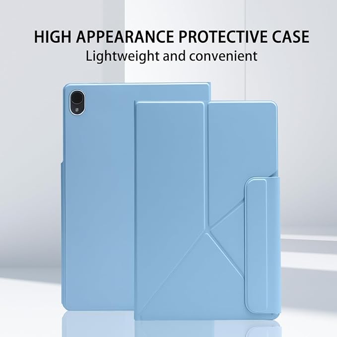 Magnetic Case for Samsung Galaxy Tab S11 (11) 2025 - Model SM-X730/SM-X736 Tablet with S-Pen Holder Auto Wake/Sleep Smart Tablet Cover Ice Blue