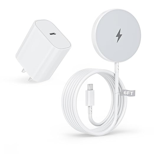 Magnetic Wireless Charger 6FT Fast Apple Mag-Safe Charger Magnet Charging Pad iPhone Mag Safe Charging for iPhone 17Pro Max/16 Pro Max/16Pro/16/iPhone 15Pro Max/15 Plus/14/13/12/AirPods 3/2/Pro/Pro 2
