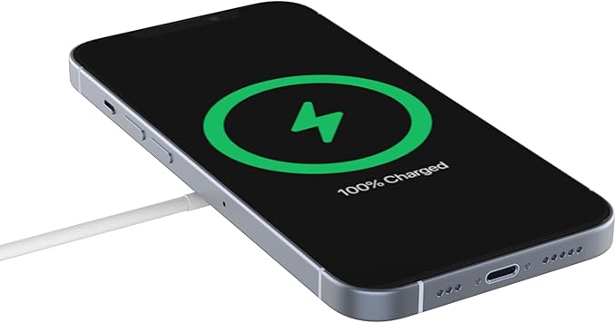 JOBY Magnetic Wireless Charger Wireless Charger Compatible with MagSafe Qi Technology 15W Fast Charging Compatible with iPhone and Android Smartphones 1m USB-C Cable Grey
