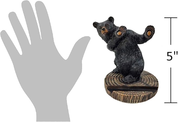 Bridge Collection Black Bear Cellphone Stand - Bear Decor for Cabin Mountain Camping - Phone Stand