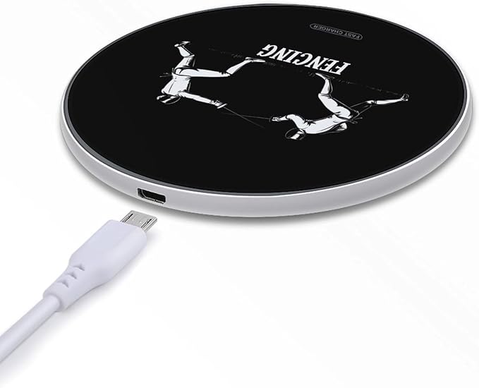 Fencing Wireless Charger Anti-Slip Wireless Charging Pad Slim Charger Mat for Men Women