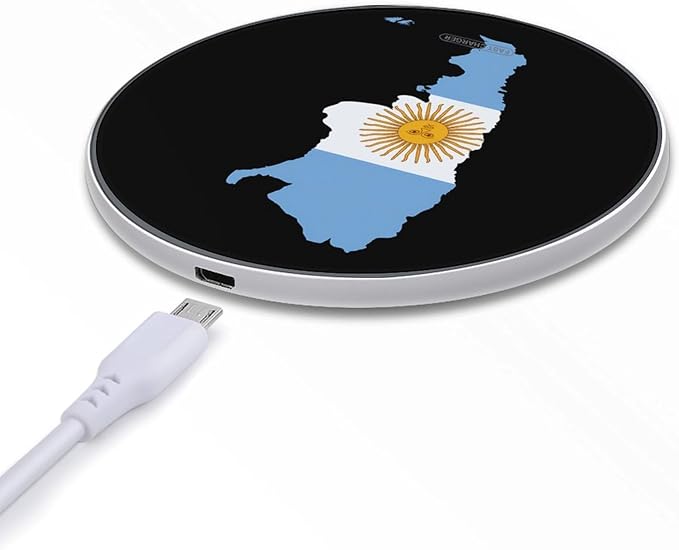 Argentina Map Argentinian Flag Fast Portable Charger 10W Funny Graphic Phone Charging Pad with USB Cable
