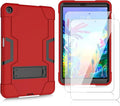 Generic Mignova Case for LG G Pad 5 10.1 inch Tablet Hybrid Kids Friendly Shockproof Case with Tempered Glass Screen Protector (Red)