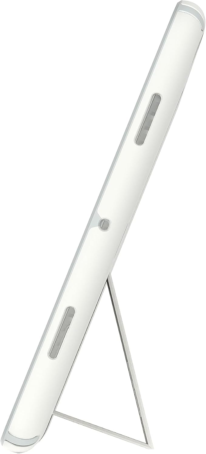 Speck Google Pixel Tablet 2023 Case and Stand - Full Back Thin Scratch Resistant Drop Protection &amp Adjustable Kickstand - Works with Google Pixel Charging Speaker Dock - White &amp Silver Stan