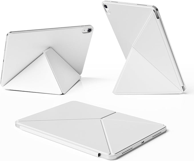for iPad A16 Case iPad 11th/10th Generation Case (2025/2022) Removable Magnetic Cover Ultra Slim Shockproof Adjustable Portrait/Landscape Stand with Raised Screen View Auto Sleep/Wake Gray