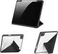 ZenRich Case for iPad Pro 12.9'' (4th/5th/6th Generation) with Pencil Holder Multi-Angle Magnetic Smart Cover with [Portrait/Landscape Stand] [Hard Clear PC Back Shell] [Auto Wake/Sleep]-Black