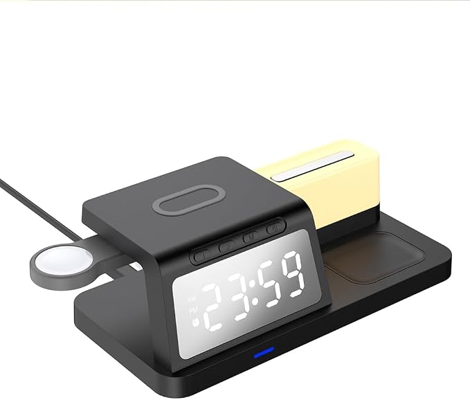 Wireless Charger Alarm Clock Ht309 Black