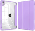 Tuiklol for iPad (A16 Chip) 11th Generation 11 inch 2025 / iPad 10th Generation 10.9 inch 2022 Case Buit in Pencil Holder with Clear Back Shell Cover Trifold Stand Auto Wake/Sleep Purple