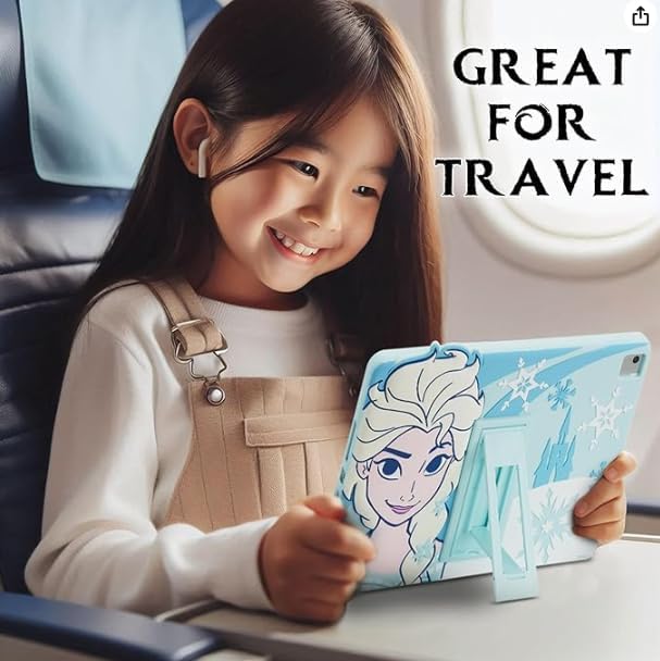Disney Frozen Kids iPad Case - 10.2 Case for iPad 9th/8th/7th Generation - 2019/2020/2021 Tablet Cover with Stand Shockproof Silicone Protector
