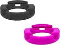 GoDonut Plus+ - Smartphone and Tablet Stand - Compatible with Lager Cases with Charging Port Access - for use at Work at Home Travel and on-the-go (Black/Fuchsia) - 2 Pack
