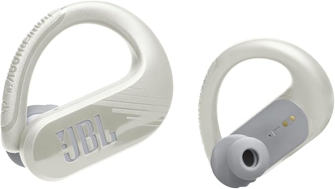 JBL Endurance Peak 3 - Dust and Water Proof (IP68) True Wireless Active Earbuds JBL Pure Bass Sound Up to 50 Total Hours of Playback with Speed Charge Ambient Aware &amp Talk Thru (White)