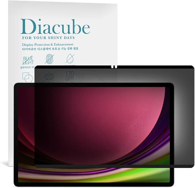 Magnetic &amp Nano Adsorption 360° 4-Way Privacy Screen Protector for Samsung Galaxy Tab S9 11 inch | Detachable Anti-Spy Anti-Fingerprint | Works in Both Landscape &amp Portrait Modes