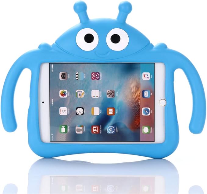 Kids Case for Apple iPad mini 5/4/3/2/1 7.9 inch Only Kids Proof Lightweight EVA Foam Stand Cover for iPad mini Mini 5 (2019) Mini 4 iPad mini 3rd Generation Mini 2 Tablet - Ladybug Blue