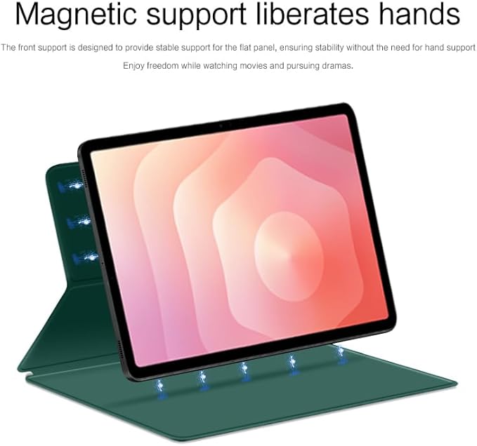 Magnetic Case for Galaxy Tab S11 2025 11 Inch with S-Pen Holder Lightweight and Slim Magnetic Stand Case with Auto Sleep/Wake for Samsung Tab S11 5G SM-X736B/ SM-X730 Grey