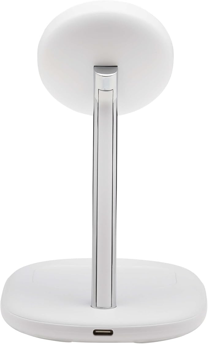Eaton Tripp Lite Series Wireless Charger Stand 20W Magnetic Charging Stand MagSafe MFi Charging for Apple iPhone &amp AirPods Adjustable Stand 3ft Cable White 1-Year Warranty (U280MS-2N1-WH)