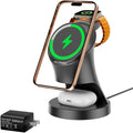 3 in 1 Wireless Charging Station for Apple DevicesMagsafe Charger for IPhone17 16 15 14 13 12 Pro/Max/Plus/Mini Wireless Charger Station for AirPods 2/3/4/Pro iWatch Ultra11/10/9/8/7/SE/6/5/4/3/2