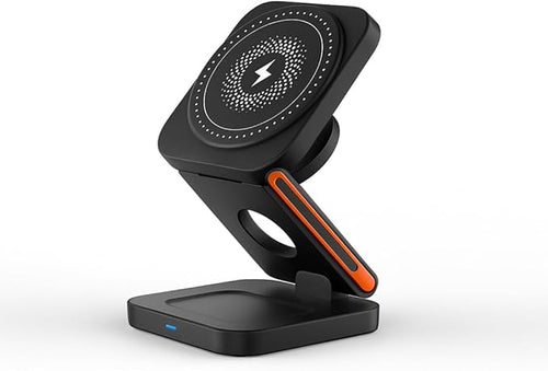 3 in 1 Charging Station for Apple Devices Magnetic Wireless Charger for iPhone 17/16/15/14/13/Air Pro/Max/Plus AirPods and Apple Watch Charging Foldable Travel Charger for Multiple Devices