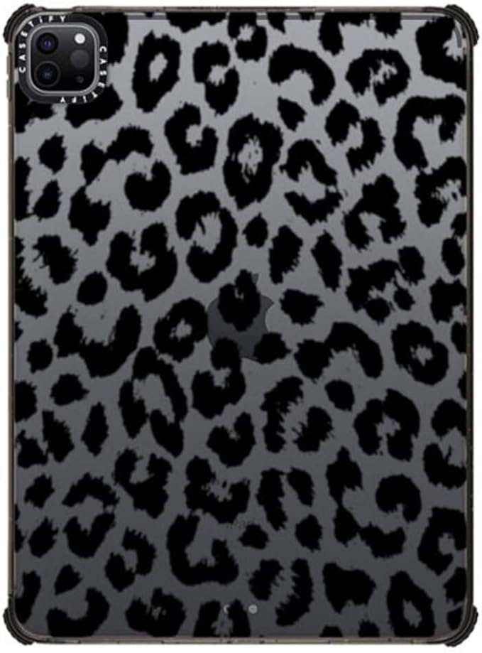 Transparent Black Leopard Print