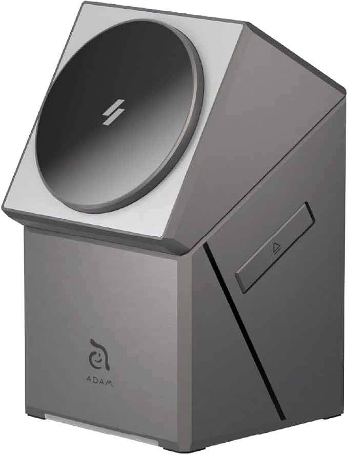 ADAM elements Mag Qube Qi2 3-in-1 Magnetic Wireless Charging Station 15W Fast Charger for iPhone 17 16 15 14 13 12 Apple Watch &amp AirPods Fast Charging Stand for Desk