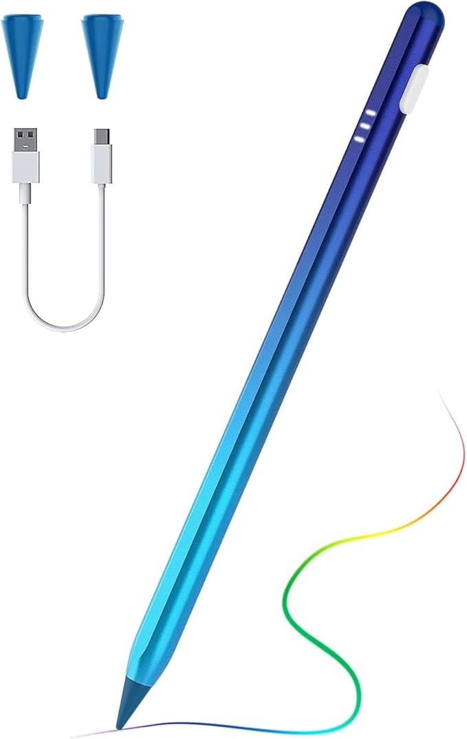 TiMOVO Stylus Pen for iPad Pencil 2nd Generation with Palm Rejection for 2018-2025 11th/10th/9th/8th/7th Gen Pro 13/11(M4)/12.9 iPad Air 11/13 (M3/M2) Mini 7/6th Blue
