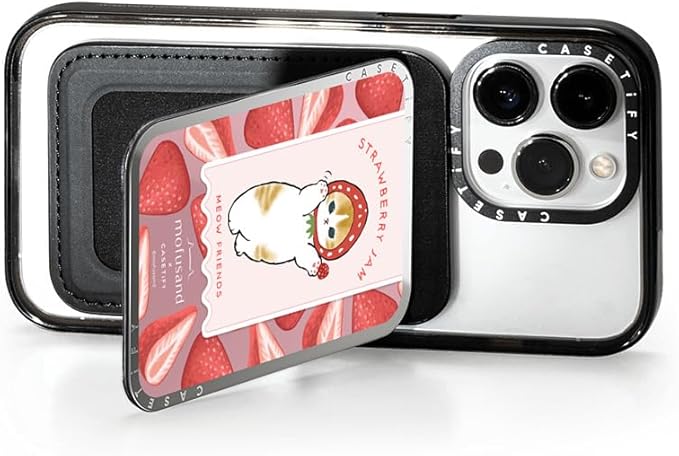 CASETiFY Snappy Card Holder Stand Compatible with Magsafe - Let's Jam Together - Silver Mirror
