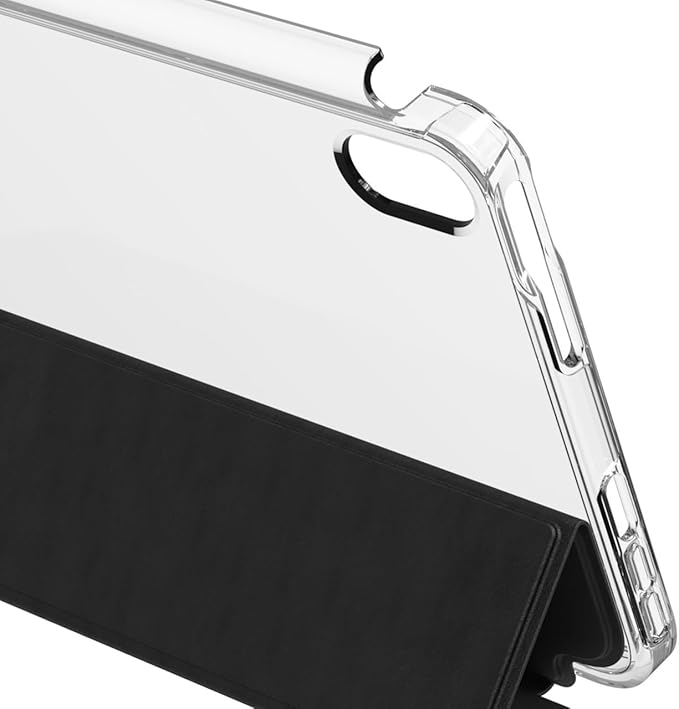 ZAGG Crystal Palace Folio Case for iPad mini 8.3 (A17 Pro) – 6.5ft Drop Protection Graphene Strength Anti-Scratch Case with Movie Stand Slim Design Recycled Content Clear