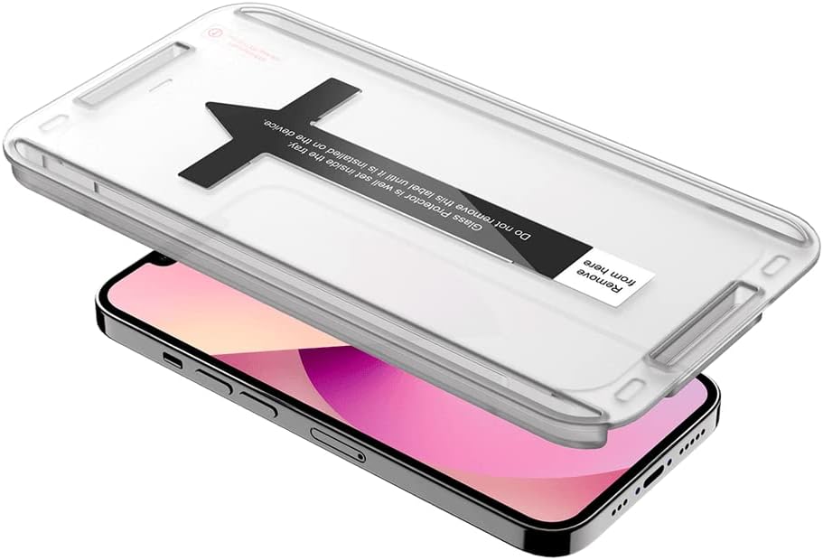 ITSKINS Hybrid // Glass with Eco-Friendly Alignment Tool Screen Protector for iPhone 13 Mini - Transparent