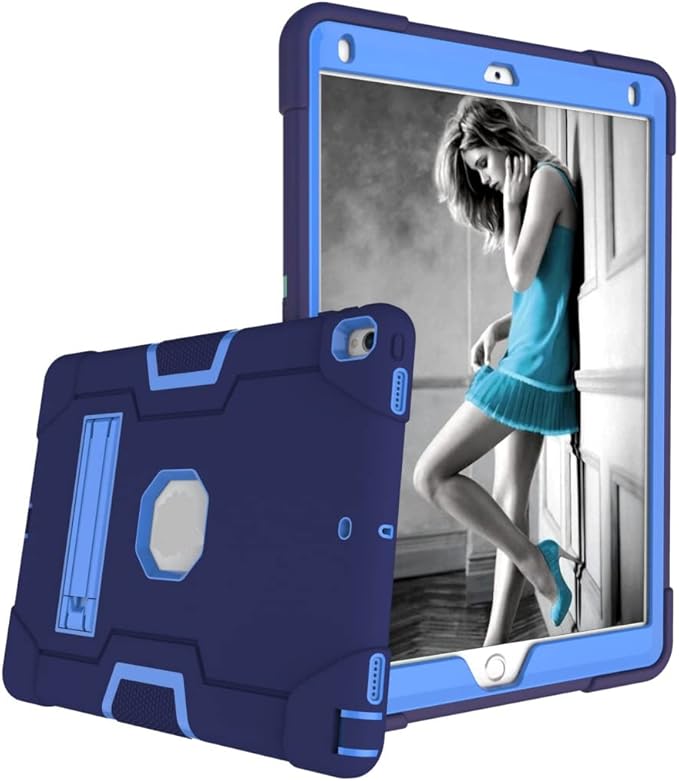 Jaorty 3 in 1 Hybrid Case for iPad Air 3 10.5 &amp iPad Pro 10.5 - Heavy Duty Rugged Stand Shockproof Anti-Slip &amp Scratch Navy Blue