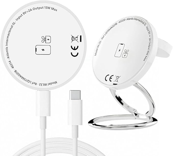 Wireless Charger Stand Foldable Magnetic 3 in 1 Charging Station for Multiple Devices Phone Stand and HolderCompatible with iPhone 17/16/15/14/13 Series 1 Pack