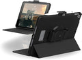 URBAN ARMOR GEAR UAG Designed for iPad 10.2 Case Black 9th Generation 2021 &amp 8th Gen 2020 w/Hand Strap Thin Slim Durable Protective Cover w/Pencil Holder &amp Asset Tag Window Scout Series