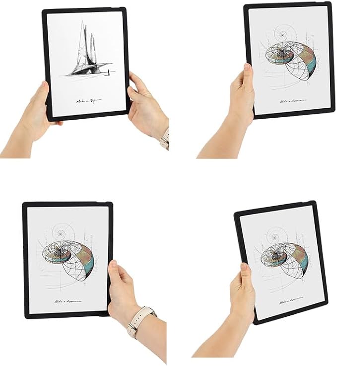 13.3-inch Tablet Protective Case Suitable Fro BOOX Note Max E-Book Reader T13C Silicone Tab X C with Tablet Light and Thin Four Corner Protective e-Paper Book with Pen Slot 360 Degree Rotation
